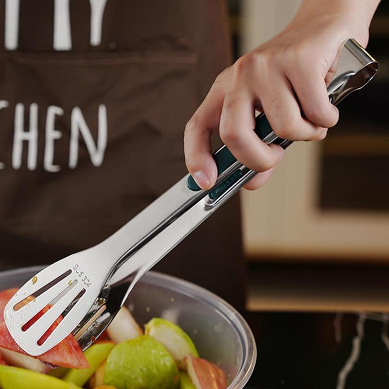 Non-Slip Stainless Steel Food Tongs Meat Salad Bread Serving Clip Barbecue Grill Buffet Clamp Cooking Tools Kitchen Accessories