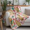 Fluffy Throw Blanket Cozy Soft Warm Home Decor Bedding Gift Christmas Pattern Decorative Plush Microfiber