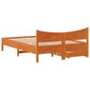 Solid Wood Bed with Drawers Wax Brown 120x200 Cm Pine