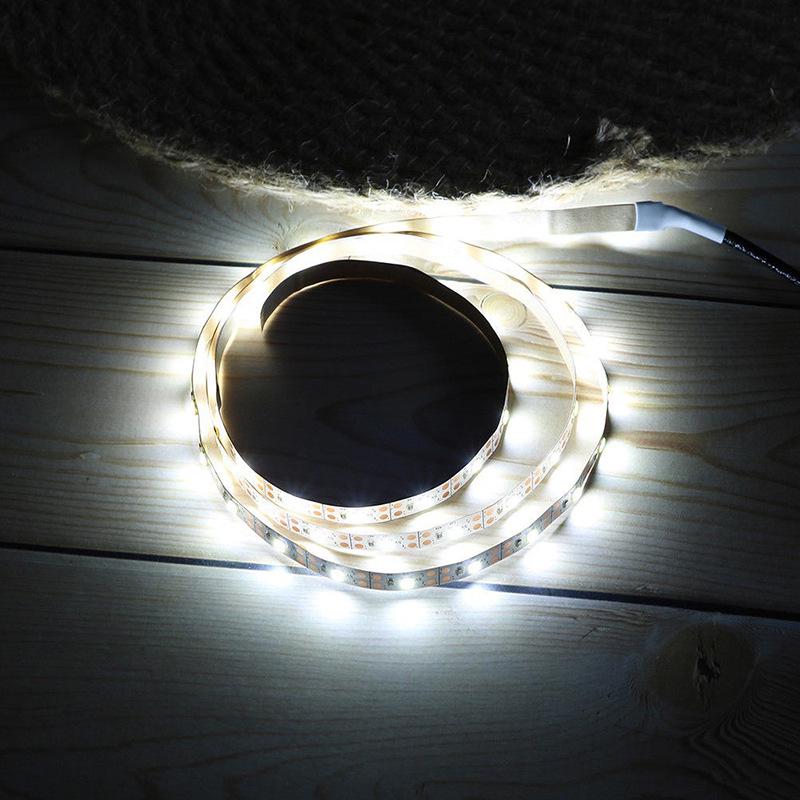 5V USB LED Strip Light - 2835 SMD, 60 LEDs/M, Single Color, Self-Adhesive with Button Switch Control