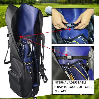 Golf Travel Bag with Wheels 900D Heavy Duty Portable Golf Club Travel Cover for Airlines Soft Sided Foldable Golf Travel Case
