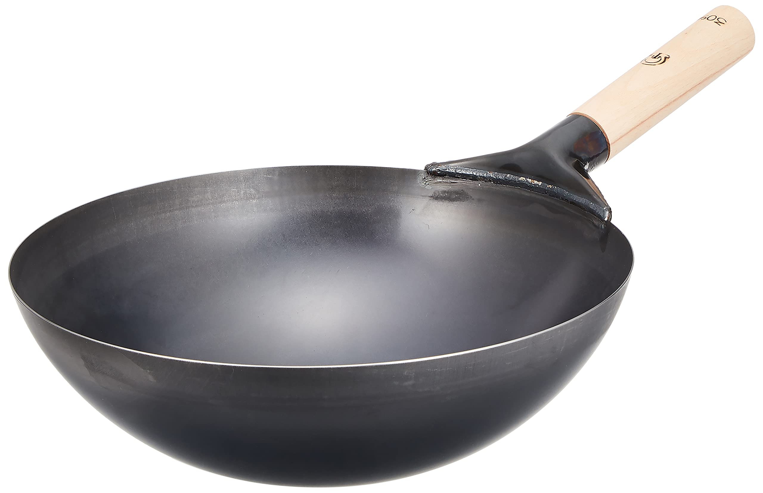 

Endo Shoji Commercial Pressed Peking Iron Wooden Made in Japan Wok, 36cm, Body, Handle, (APK12036) чорний