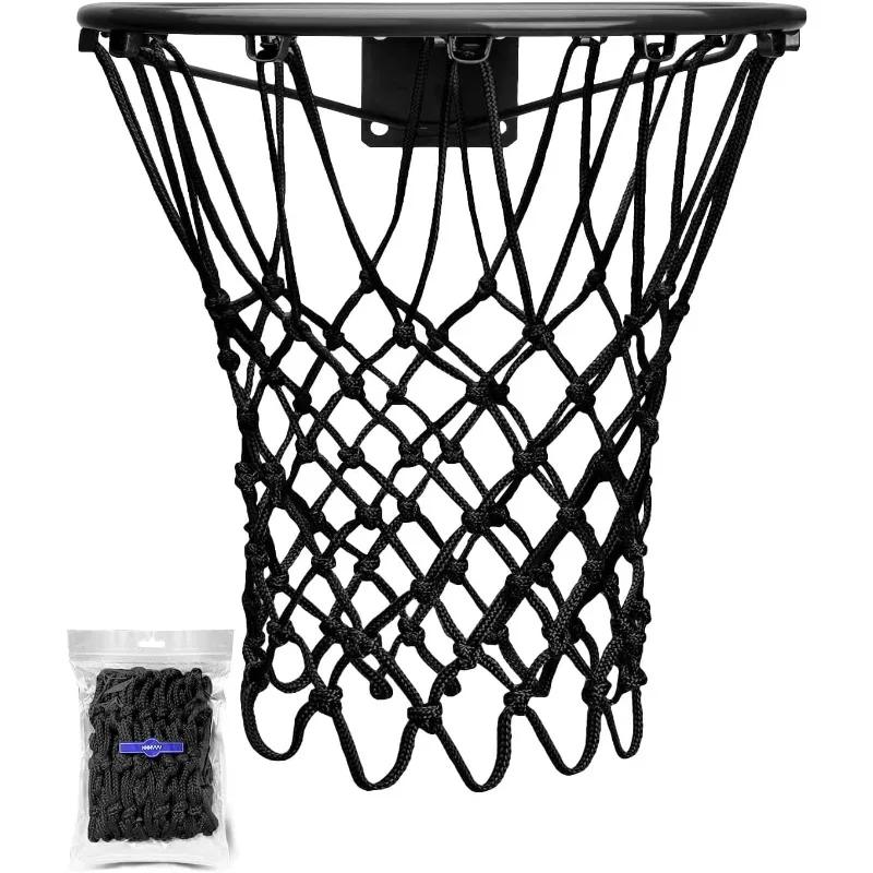 Professional on-Court Quality Fits Outdoor Indoor Standard Rim All Weather Anti Whip Basketball Net Replacement Heavy Duty