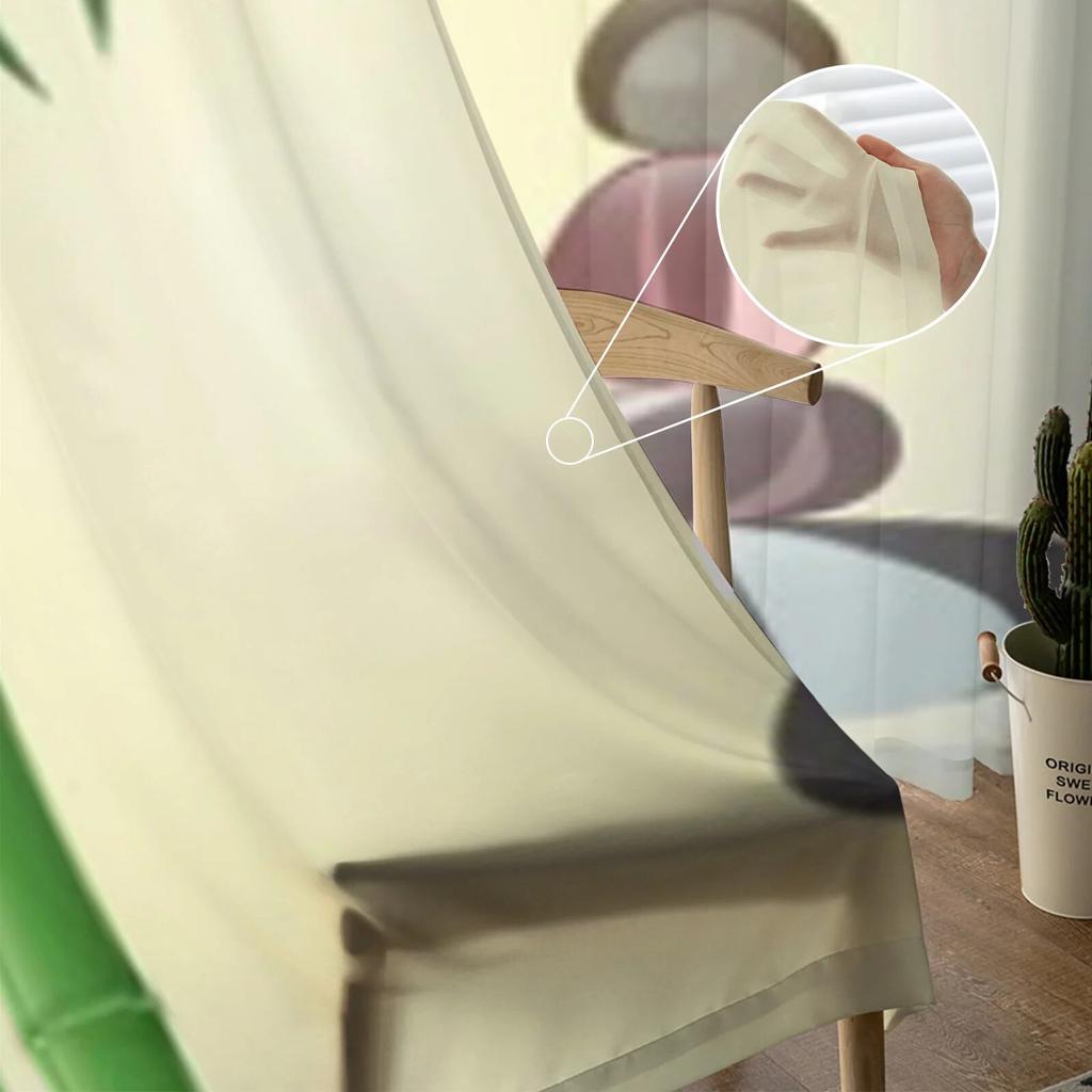 Bamboo Clean Shiny Stones Sheer Curtains For Bedroom Living Room Tulle Curtains For Kitchen Window Voile Curtains