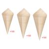 100 Wooden Dessert Cones, Ideal for Weddings, Buffets, Catering, Events, Parties And Home Use.