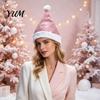 Christmas Photo Props Sequined Santa Hat for Adults, Sparkling Hat, Festive Party New Year Celebration with Pompom Holiday Costume Celebrations Family