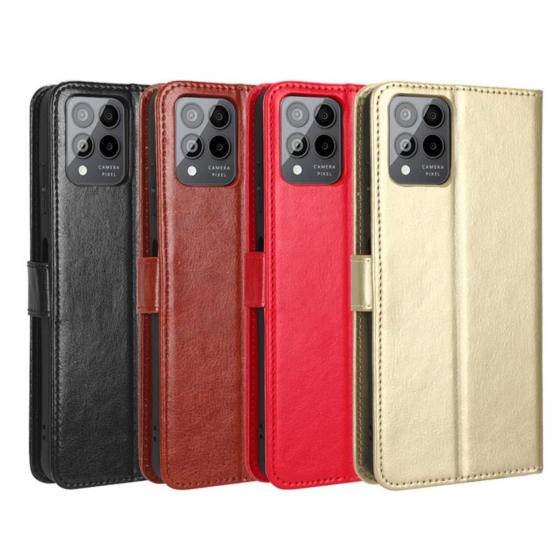 Leather Flip Case for T-Mobile Revvl 7 Pro 5G Revvl 6 6x Protective Wallet Card Slot Stand Shockproof Holder Business Full Protection Cover