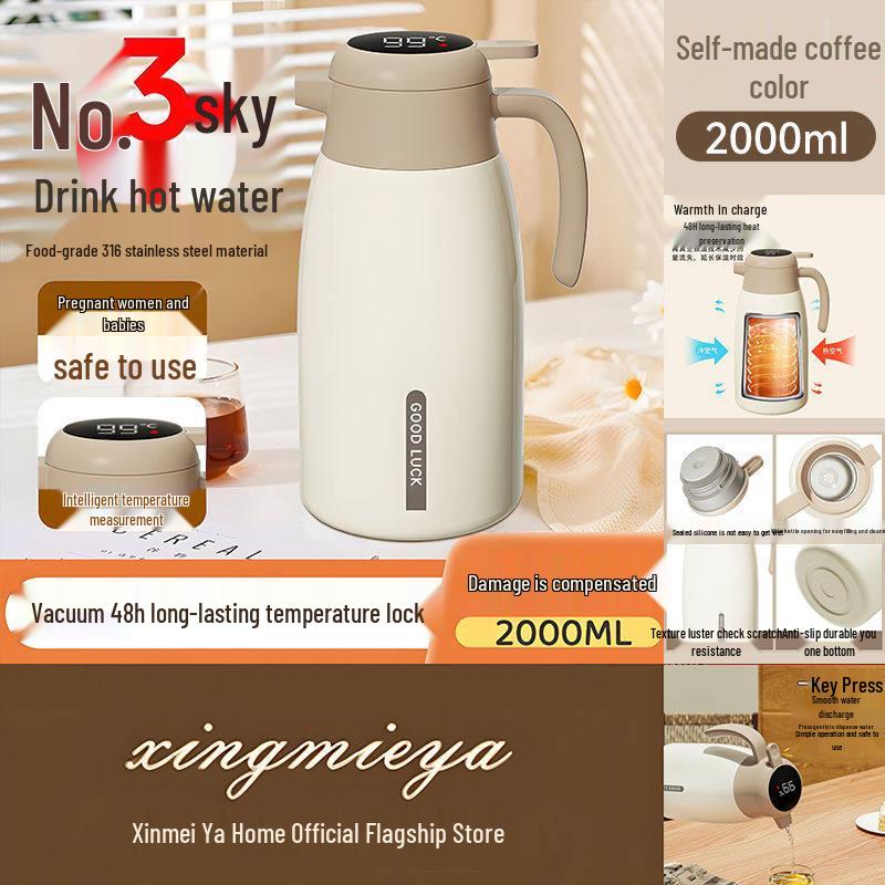 Personalized Large Capacity Stainless Steel Thermos Flask for Home and Dorm Use
