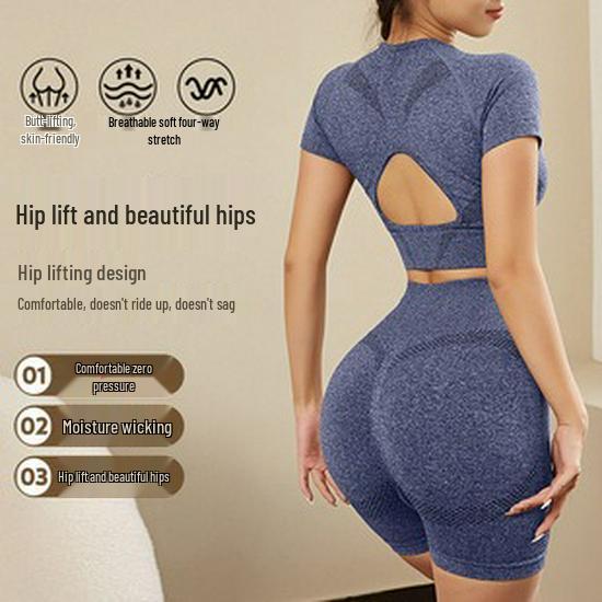 Conjunto de Yoga Tie-Dye de Cintura Alta: Pantalonesseamless de Melocotón para Levantar Glúteos y Chaleco Deportivo Jacquard