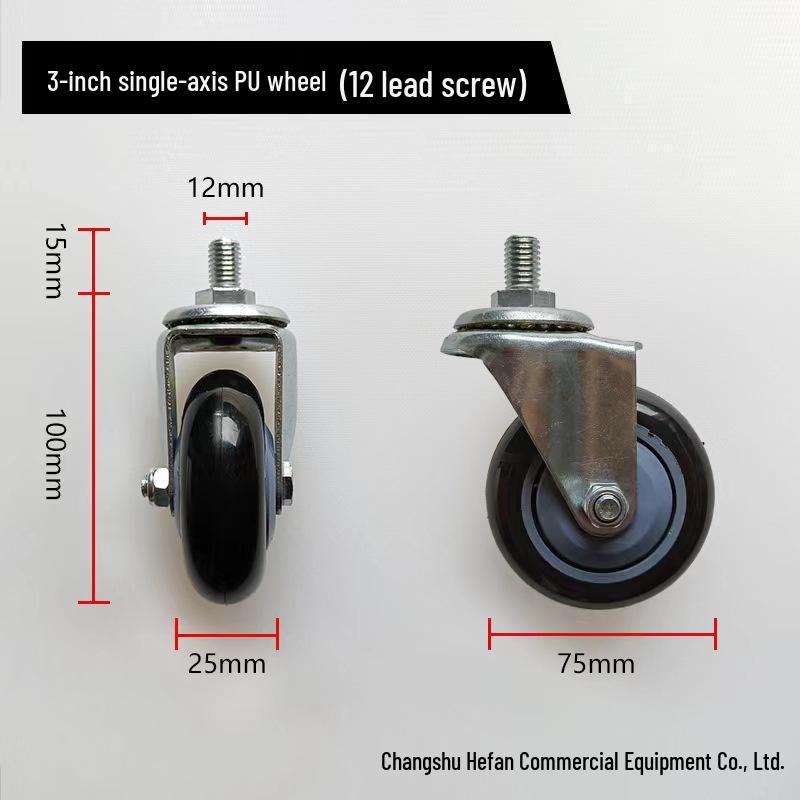 Heavy-Duty Polyurethane Swivel Casters - 4" & 5" Wheels, Smooth Durable Shopping Cart & Supermarket Trolley Rollers