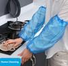 100/200pcs Waterproof Disposable Arm Sleeves Covers PE Oversleeves With Repairing Cleaning Tattooing Blue Transparent Household