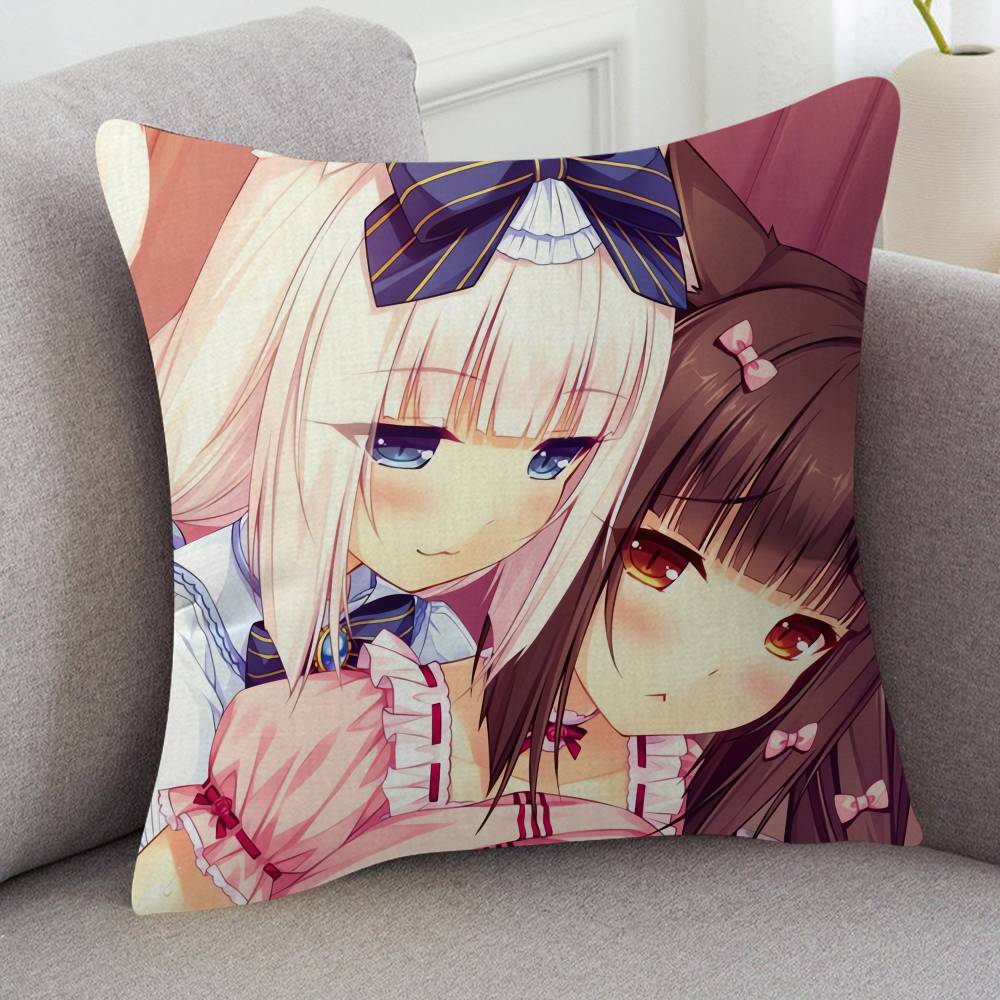 GAME Nekopara Pillow Case Soft Double Sided Print Sofa Cushion Cover Throw Pillow Covers