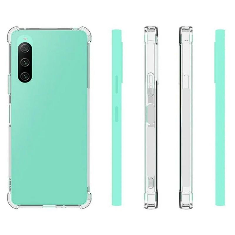 For Sony Xperia 10 V Back Cover WANLONFENG TM Series 2.0mm Clear TPU Phone Case (Big Lens Hole)