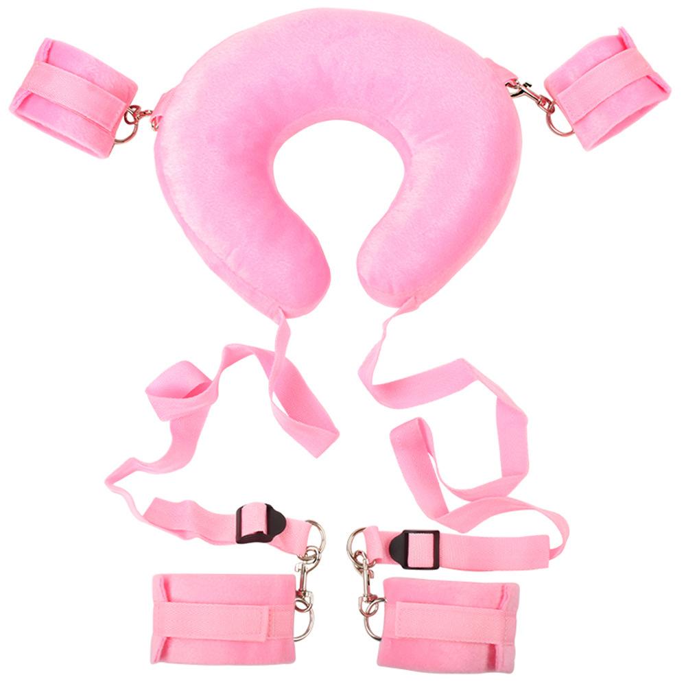 Adjustable Leg Spreader Restraint Pillow with Straps for Women Couples BDSM Bondage Training and Punishment Kinky Adult Sex Toys