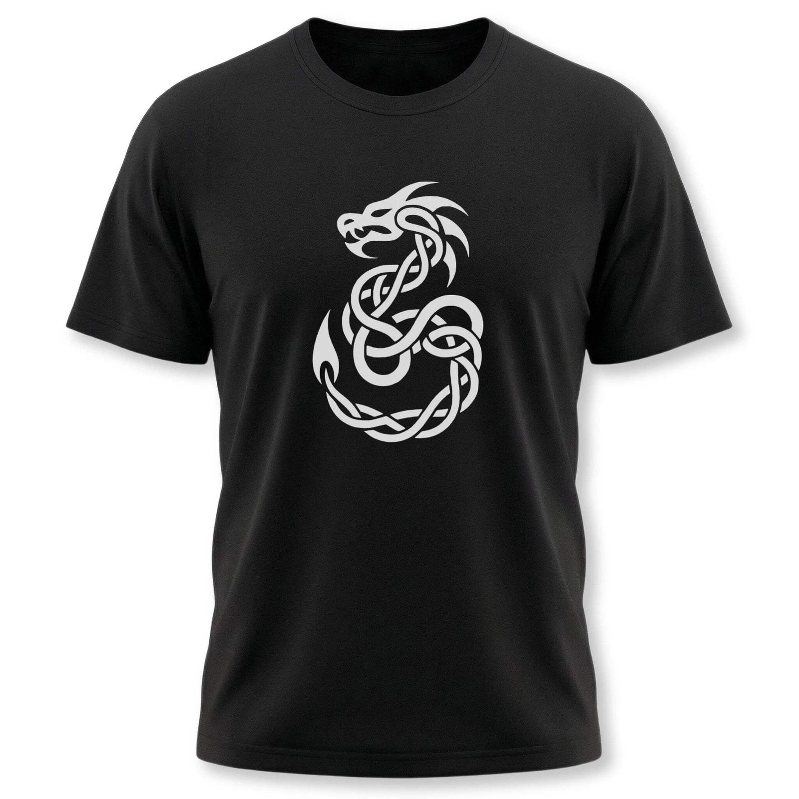 Celtic Dragon Knotwork T-Shirt | Unisex Graphic Print Tee Shirt Design XXXL