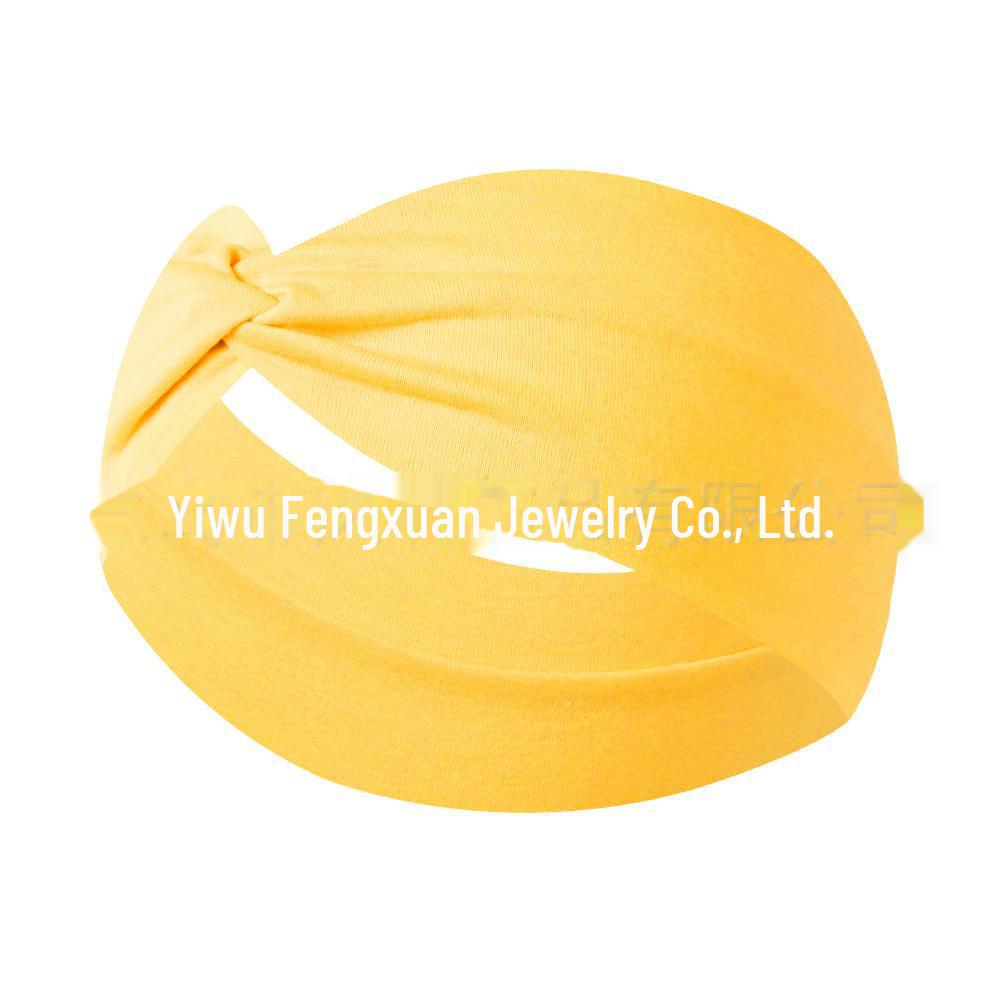 "Non-Slip Elastic Yoga Headband - Wide, Candy Colors, Sweat-Absorbent for Running & Exercise"