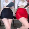 Women's Half Skirt Solid Color Temperament High Waist Slim Spicy Short Skirt Sexy Costume Transparent Mini Skirt