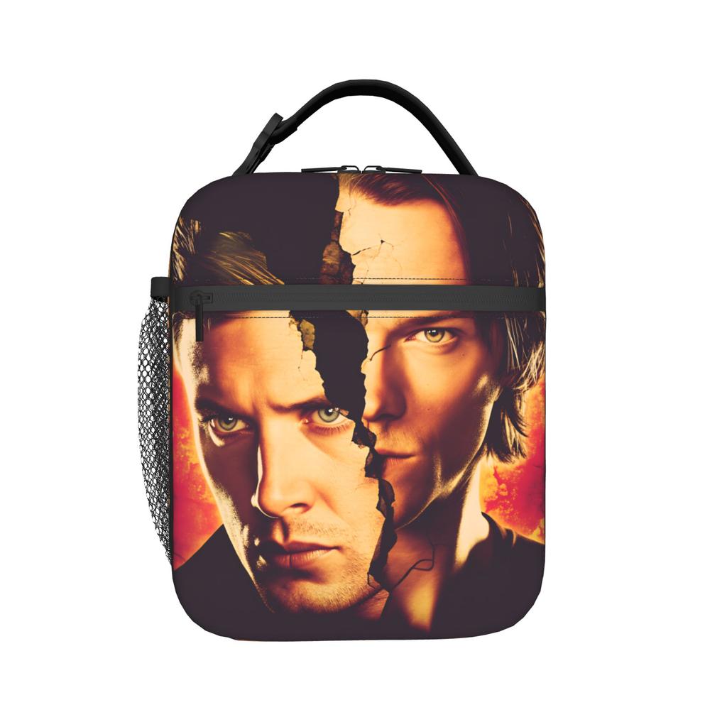 Movie Supernatural Lunch Bag Aesthetic Lunch Box For Men Picnic Portable Cooler Bag Oxford Designer Tote Food Bags