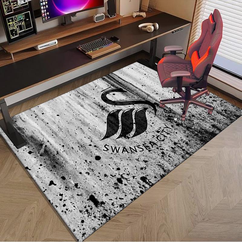 Football Club Emblem Printed Area Rug for Office, Chair Rug, Decorative Carpet Floor Mat, Large Size Fan gifts Christmas gifts