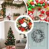 Christmas Door Wreath 16 Inch Ball Flowers Wreath Decoration Artificial Holiday Garland For Fireplace Mantle Porch Window Door
