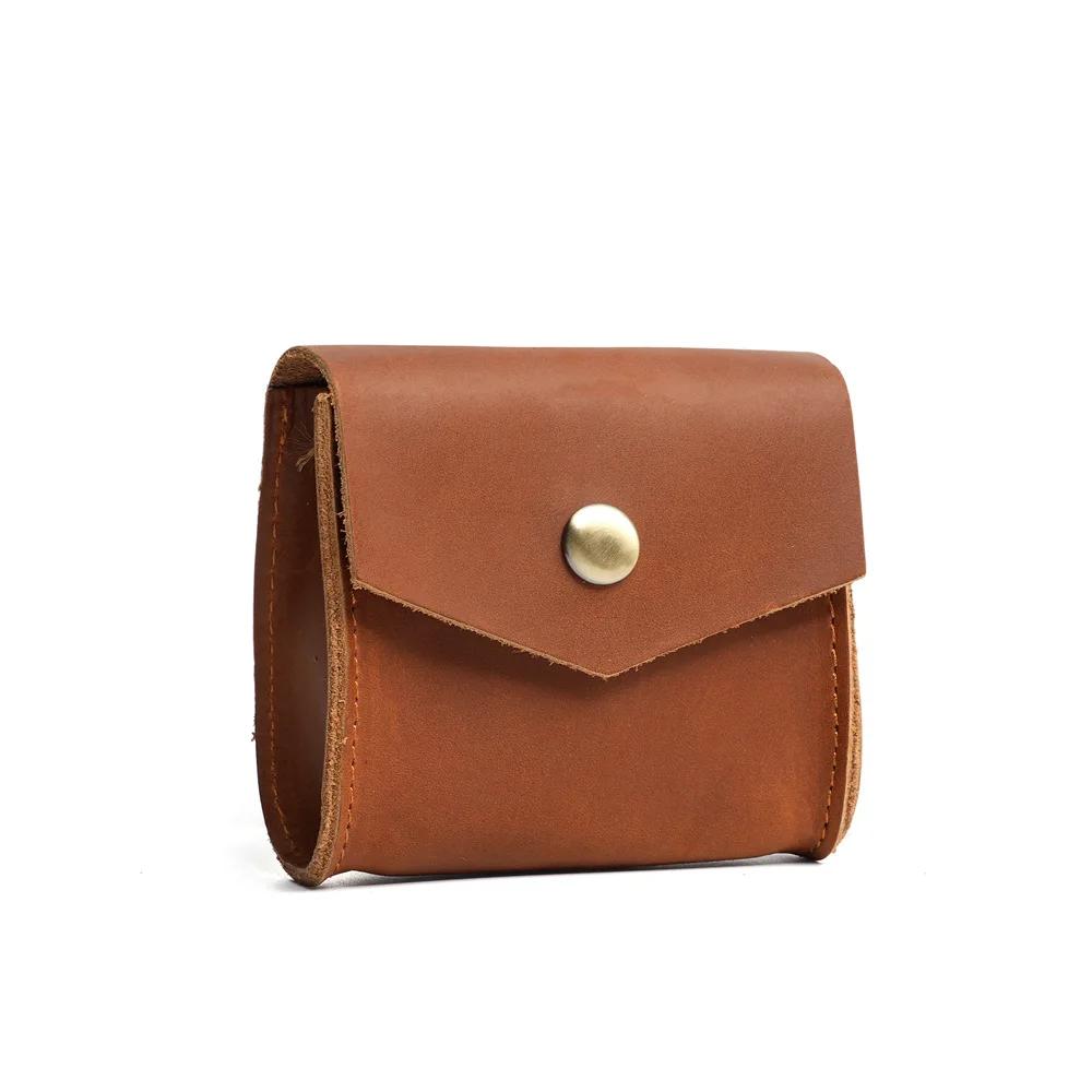 Leather Card Holder Minimalist Wallet Handmade Coin holders Compact Leather coin purses Front Pocket Wallet for Men & Women