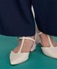 Yours Pointed Toe Mary Jane Mules BFXU1822 Women's LL Ivory