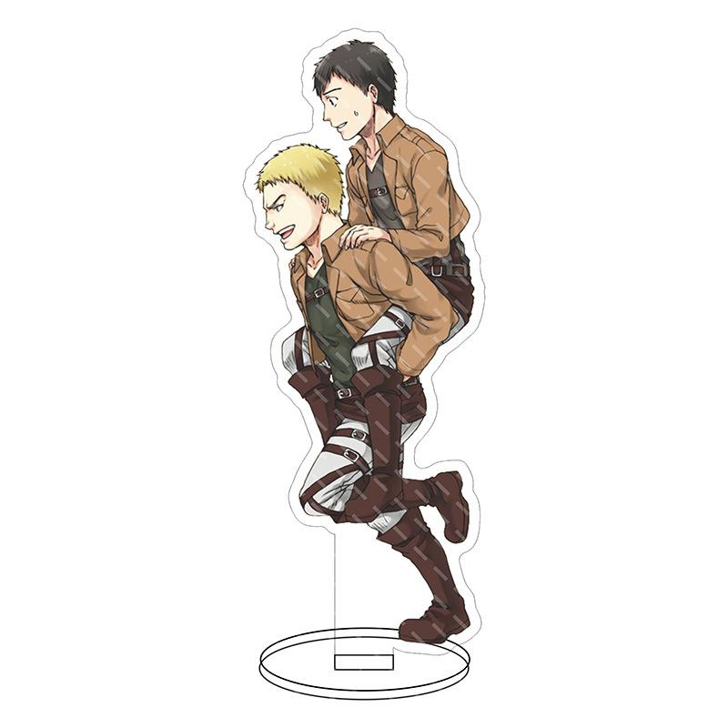 Anime Attack On Titan Acrylic Double-Sided Stands Model Figure Eren Jaeger Ackerman Hange Zoe Tabletop Decorations Standing
