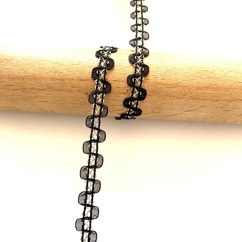 4 m/13,12 ft weißer Organza-Spitzenbesatz mit dünnem Faden, geflochtener Tausendfüßler-Bandbesatz, geschwungener Stoff für Hochzeit, Basteln, DIY, Tasche, Kleid, Nähzubehör, Dekorieren