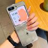 Global Flight Travel Line Case For Samsung Galaxy Z FlIP 7 FE 6 5 Plating PC+PU Leather Hybrid Folding Cover For Samsung Z Flip7 Flip6 Flip5