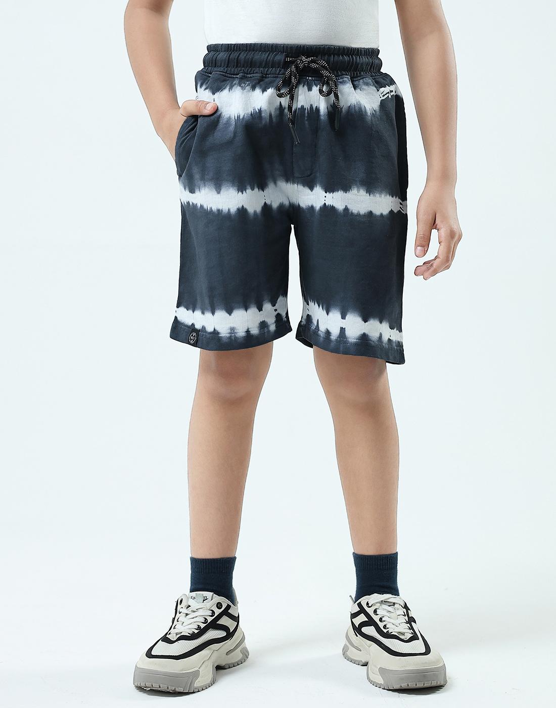 MONTE CARLO Jongens Bermuda met Print 11-12 Years donkergrijze kleur