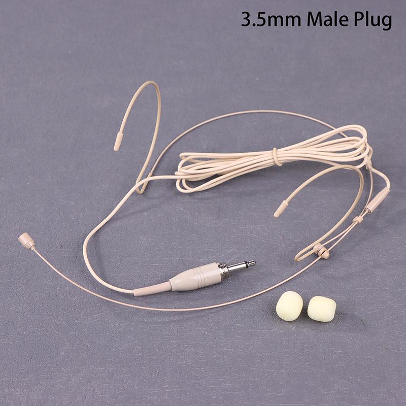 

Бежевый микрофон-гарнитура с двойным ушным креплением, головной микрофон 3,5 мм 3-контактный для 4-контактного разъема XLR для всенаправленного микрофона