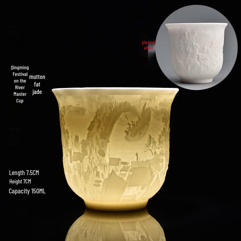 Qiwei Blue & White Ceramic Kung Fu Tea Master Cup