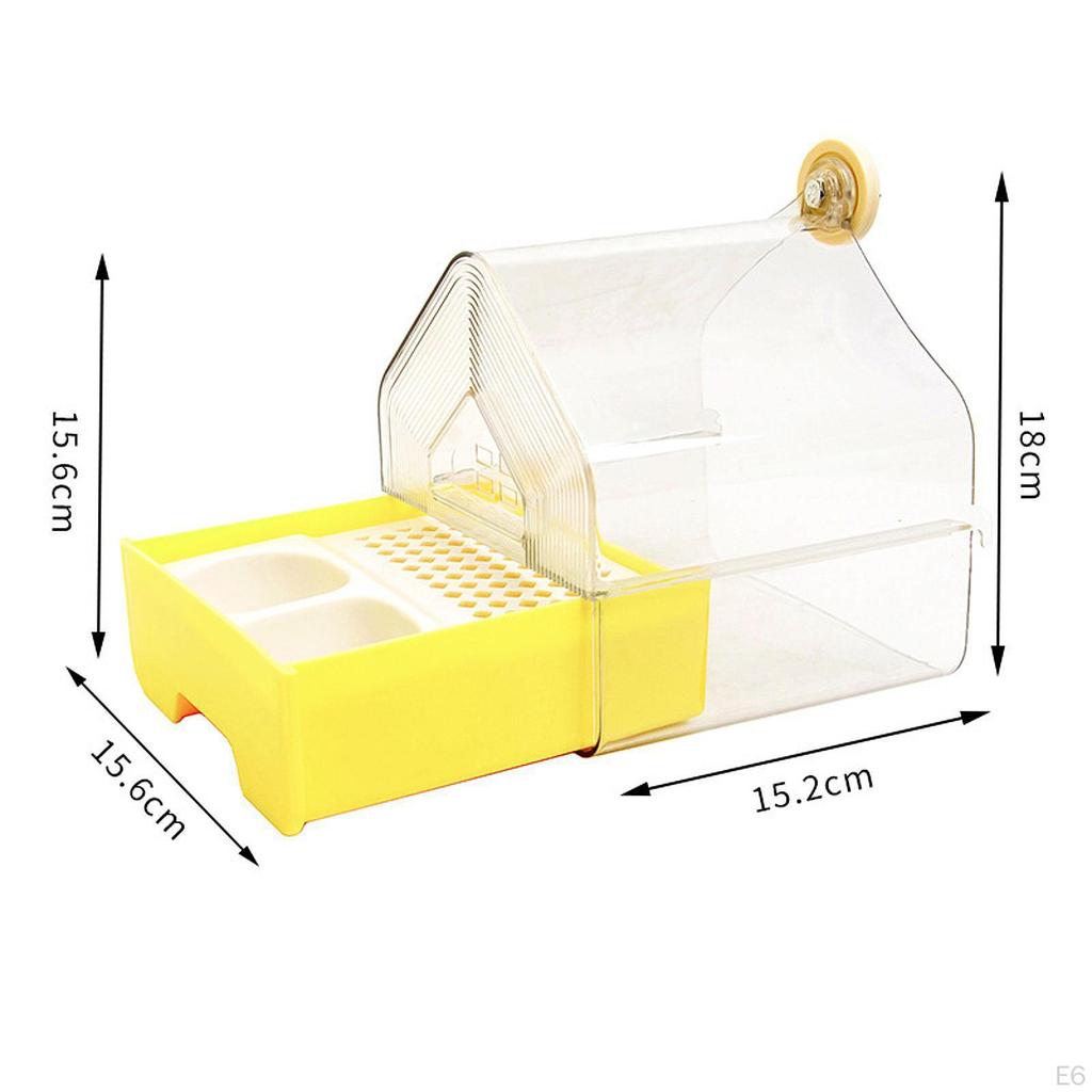 Hanging Bird Bath with Feeder Bathtub House for Canaries Finches