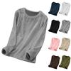 Modische Damen Lockere Passform Loungewear Bequeme Pyjamas Warm Farbe Oberteil