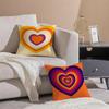 Artistic Romantic Valentines Day Love Cushion Cover Throw Pillow Cover Hidden Button Durable Polyester Chair Cushion