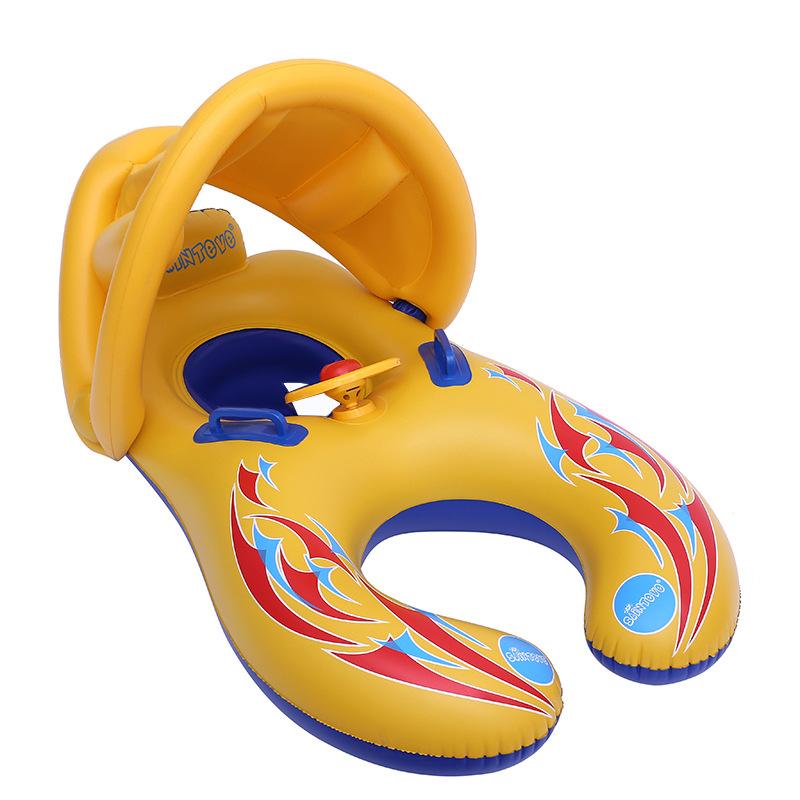 

Интерактивный плавательный круг для родителей и детей, съемный солнцезащитный козырек, плавательная игрушка