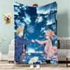 Beyond The Boundary anime Throw Lightweight 240g Flannel Blanket Soft Skin-friendly for Summer Cooling