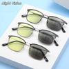 Nachtsicht Multifokal Photochrome Lesebrille für Presbyopie Anti-Blaulicht Lesebrille Distanz und Nähe Presbyopie Brille