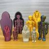 3D Printed Toy Model Mummy Decorative Gifts Egyptian Pharaoh Decorative Ornament Realistic Movable Mummy + Sphinx Set