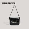 Versatile Single Shoulder Saddle Bag Women'S Commuter Fashion Quality Solid Color Girls Casual Underarm Messenger Bag Tide