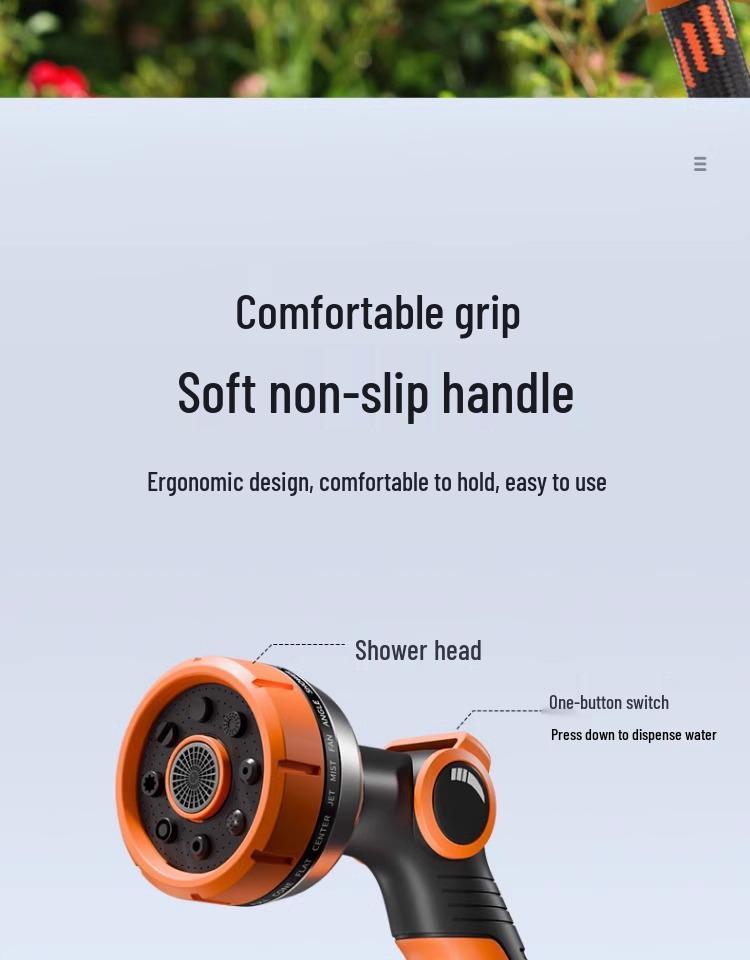 High-Pressure Water Hose Nozzle for Gardening, Landscaping, & Car Wash