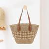 Shoulder Straw Bag Lazy Wind Handwoven Bag Large Capacity Tote Bag Women's Vacation Vegetable Basket Beach Bag
