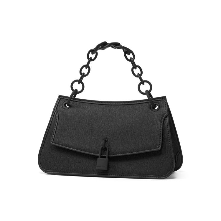 Charles & Keith Metal Lock Decorative PU Handbag Shoulder Bag Crossbody Bag Regular Women Handbags CK2-50781691