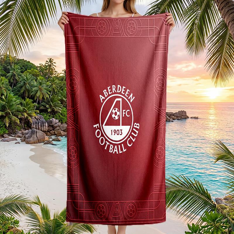 Asciugamano da Spiaggia Asciugatura Rapida Aberdeen FC Stampa Microfibra Assorbente Portatile da Viaggio Asciugamano da Nuoto
