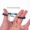 Black Lava Stone Crown Charm Tiger Eye Beads Bracelet For Men Women Braided Bracelets Handmade Adjustable  Pulseira