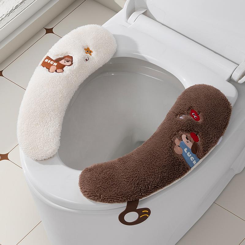 

1Pc Cute Dog Toilet Seat, All Seasons, Waterproof, Household Clip-on Toilet Seat