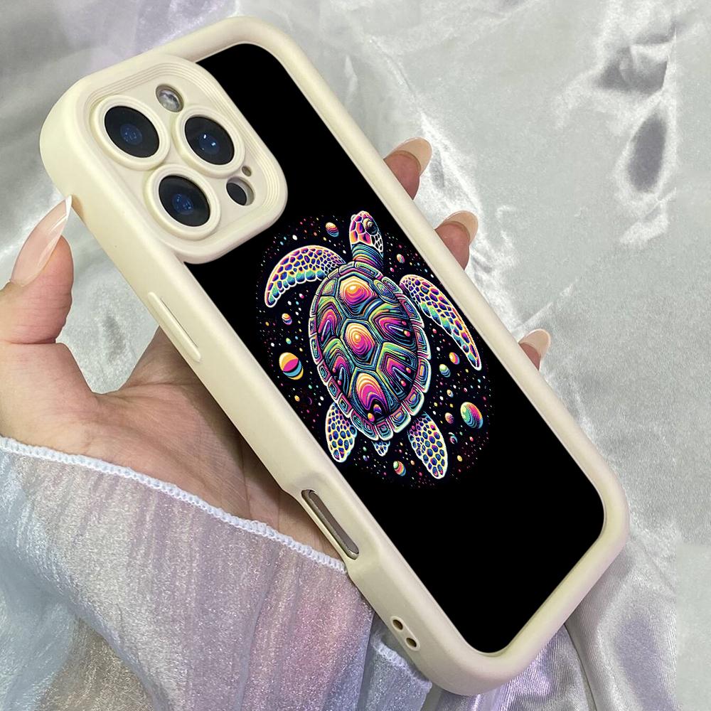 JT472 Żółw morski w kosmosie, dla iPhone 17 16 15 14 13 Pro Max Samsung S26 S25 Ultra A17 A07 A56 A16 Xiaomi 15T Redmi 15c 14C Miękkie etui