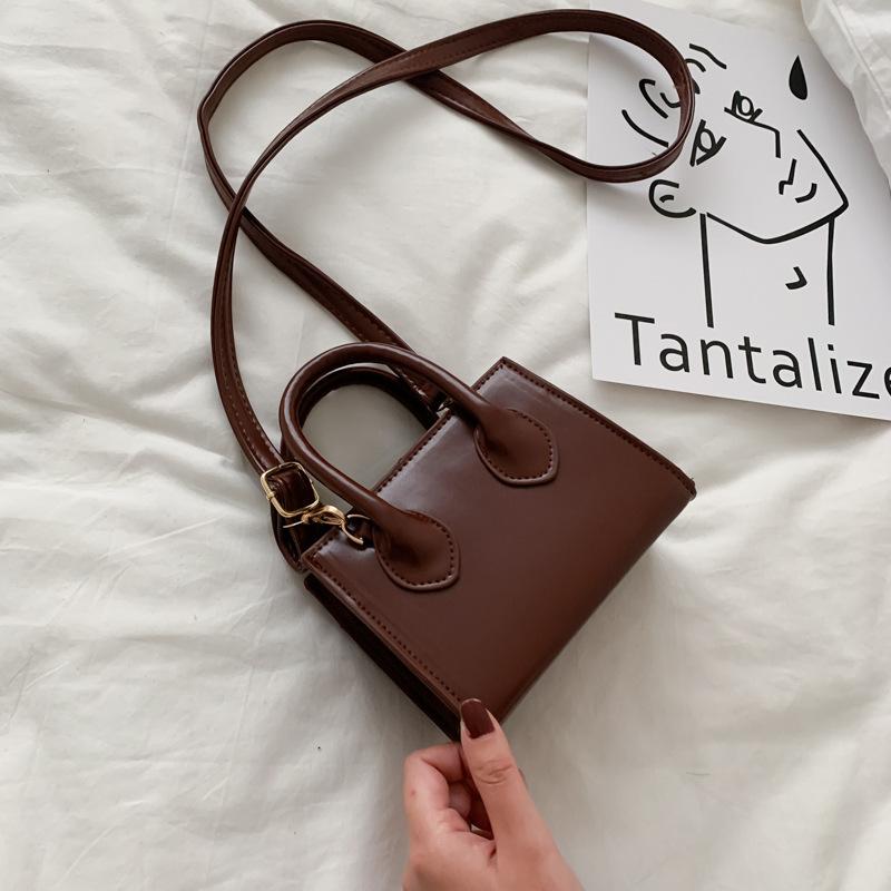High-end small bag women's 2025 new trendy chic mini hand-to-hand small square bag foreign style simple one-shoulder crossbody bag