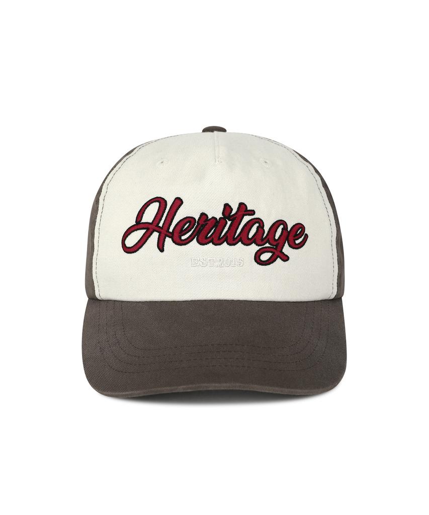 VERUTUM Heritage Logo Bio-Washed Cap Cream Brown