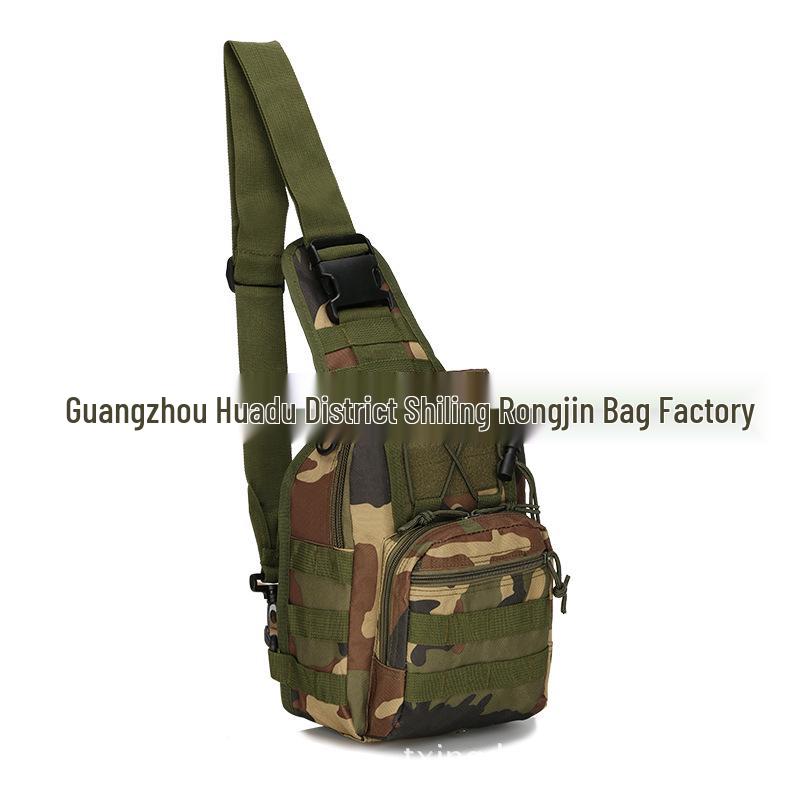 Camouflage Canvas Cycling Crossbody Bag - Outdoor Tactical Chest Pack